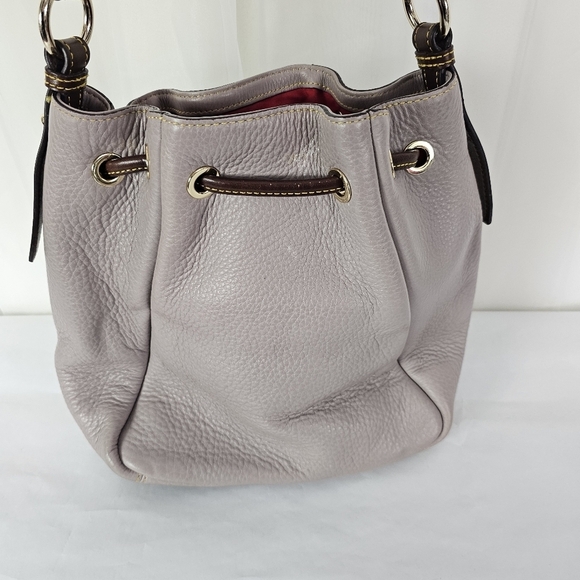 Dooney & Bourke Samba Gray Drawstring Bucket shoulder Bag - Picture 6 of 12